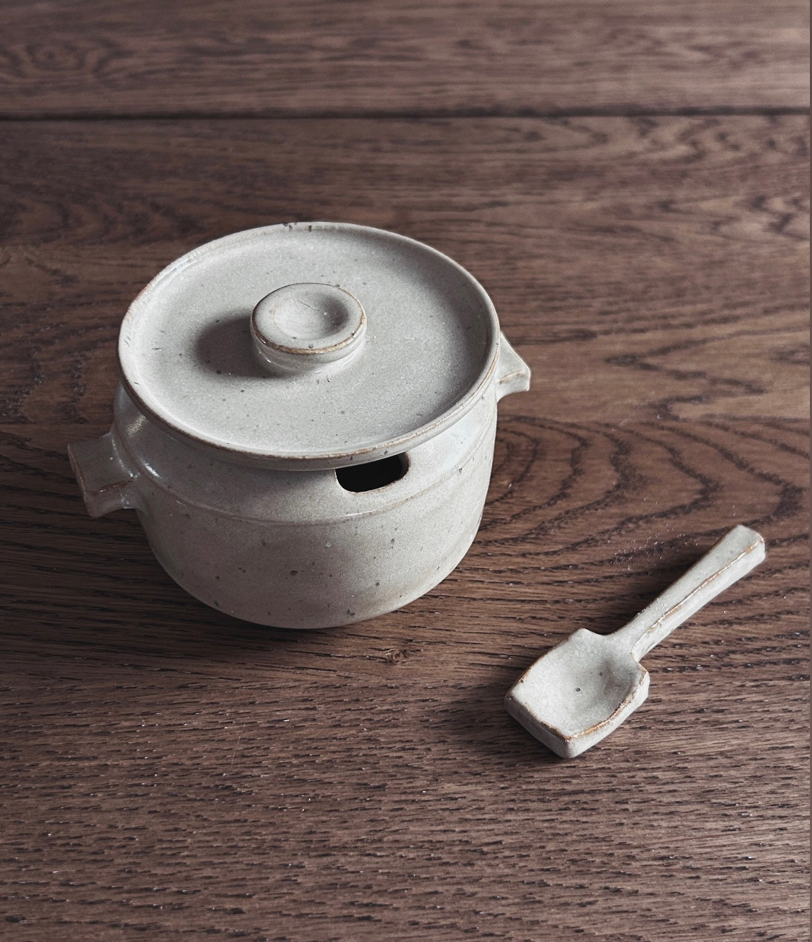 Birch sugar or jam jar and spoon